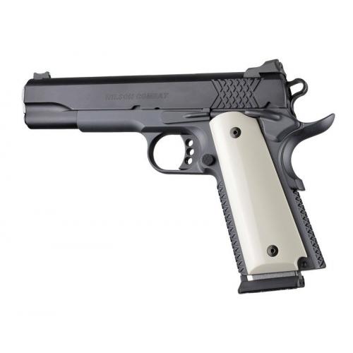 Colt 1911 Government Griff Smooth Ivory Weiß Hogue